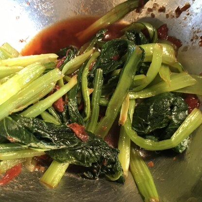きゅうりで作って美味しすぎて写真忘れたので、今回小松菜で作りました。ごま油や砂糖も入ってるので子どもでも食べやすいです！
